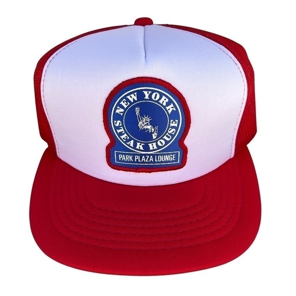 Vintage New York Steakhouse Retro Mesh Snapback Trucker Hat - Picture 1 of 7